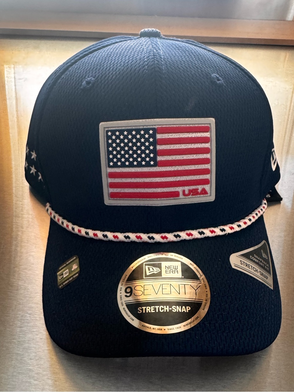 New Era Navy 2025 Ryder Cap with USA Trophy Patch